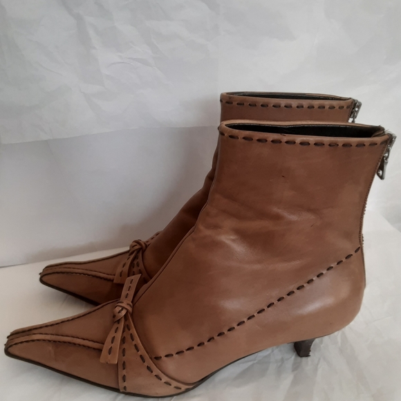 Prada milano bow womens boots sz 36 leather - Picture 1 of 14
